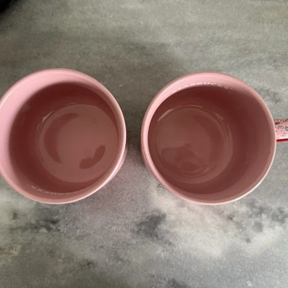 Starbucks Pink Sprinkle Drip Mug Set of 2 | Valentine's Day | 14 oz Ceramic Mugs - Picture 9 of 9